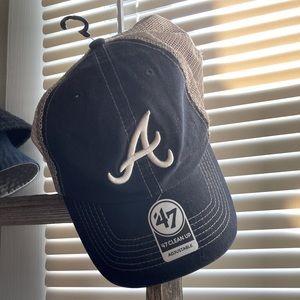 Atlanta Braves 47 MLB Trawler Mesh Clean Up Adjustable Cap